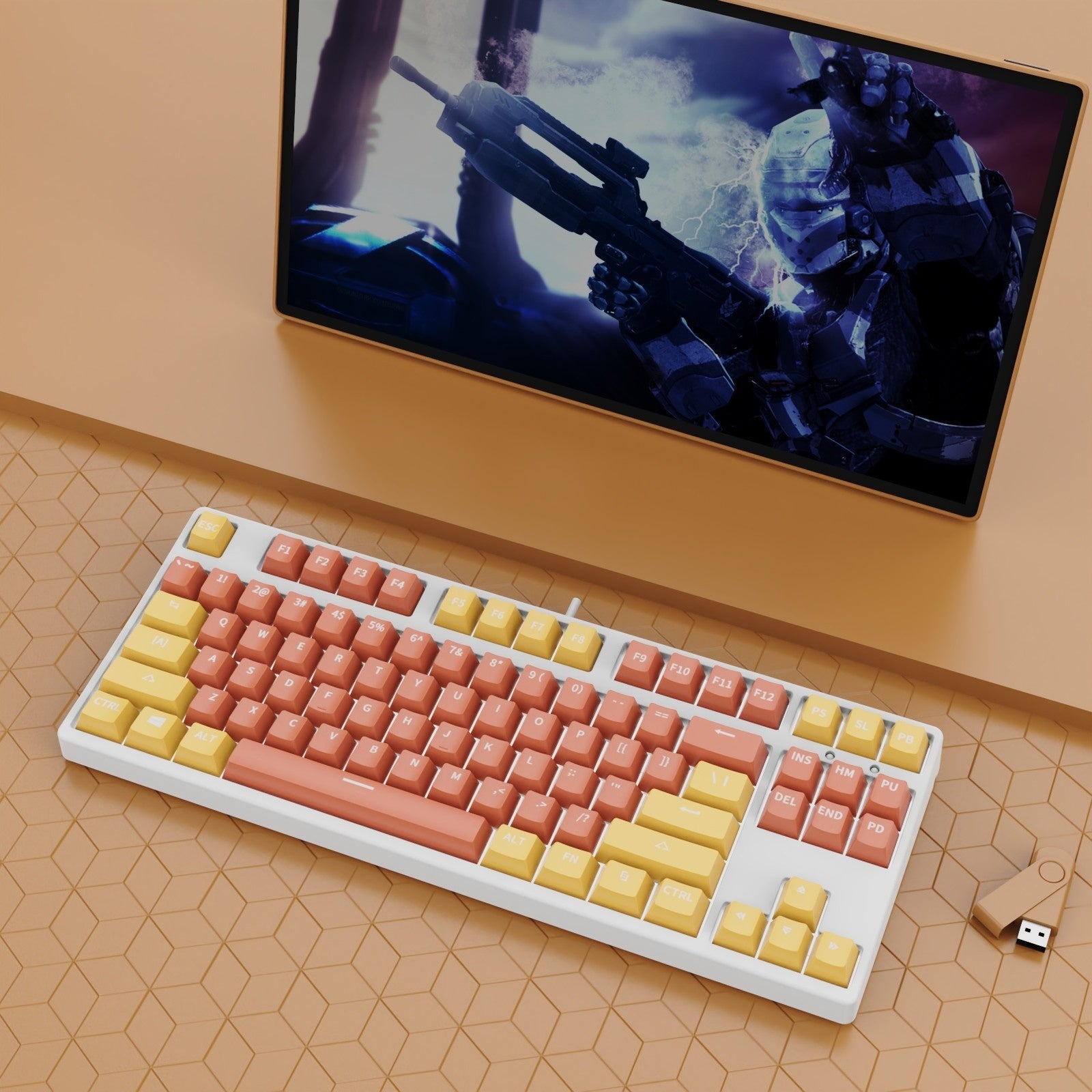 87 Key Wired Game Mechanical Keyboard