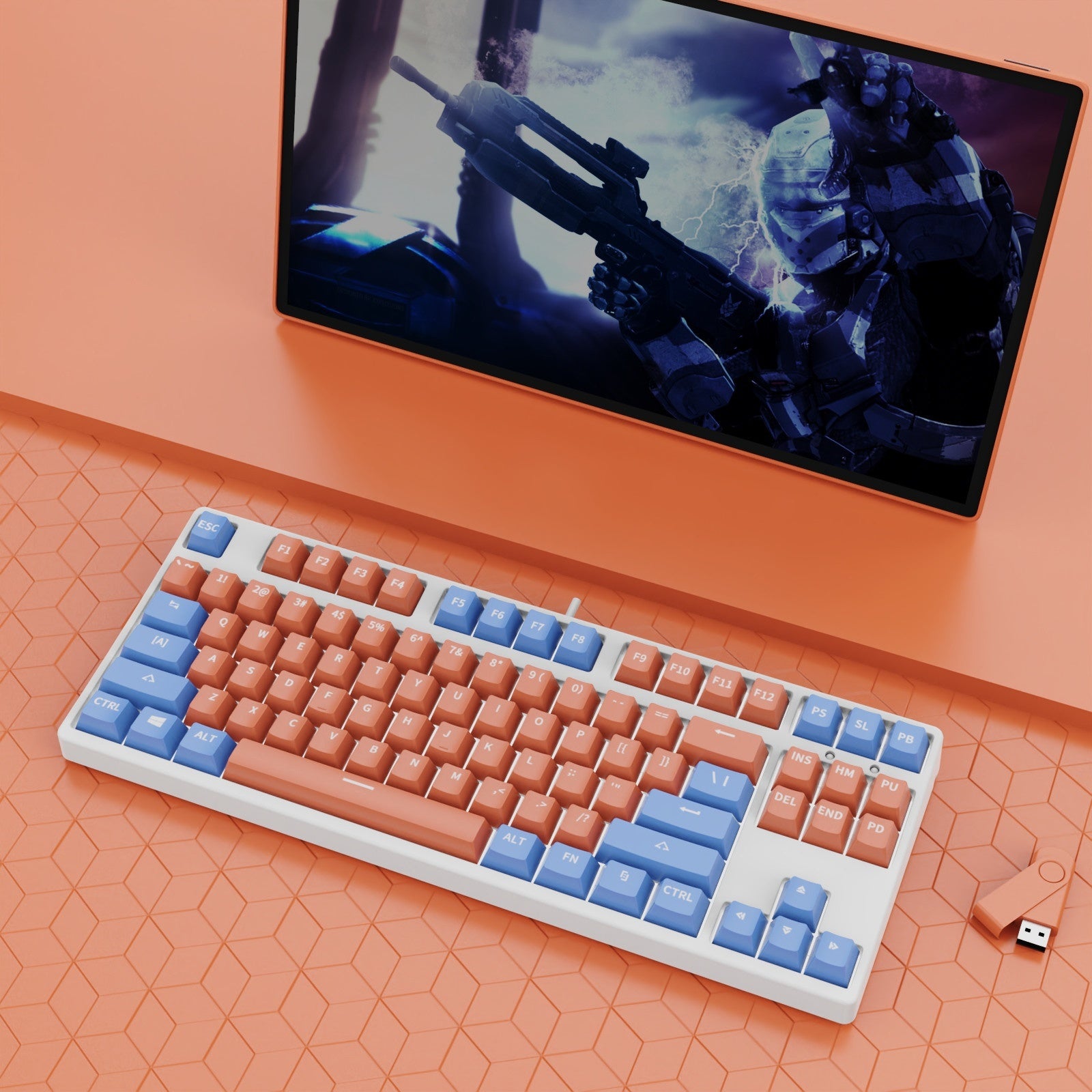 87 Key Wired Game Mechanical Keyboard