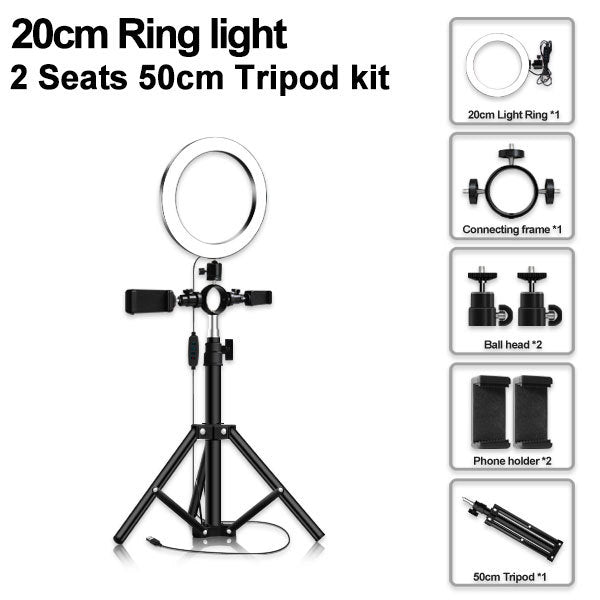 Led tripod multi-position fill light