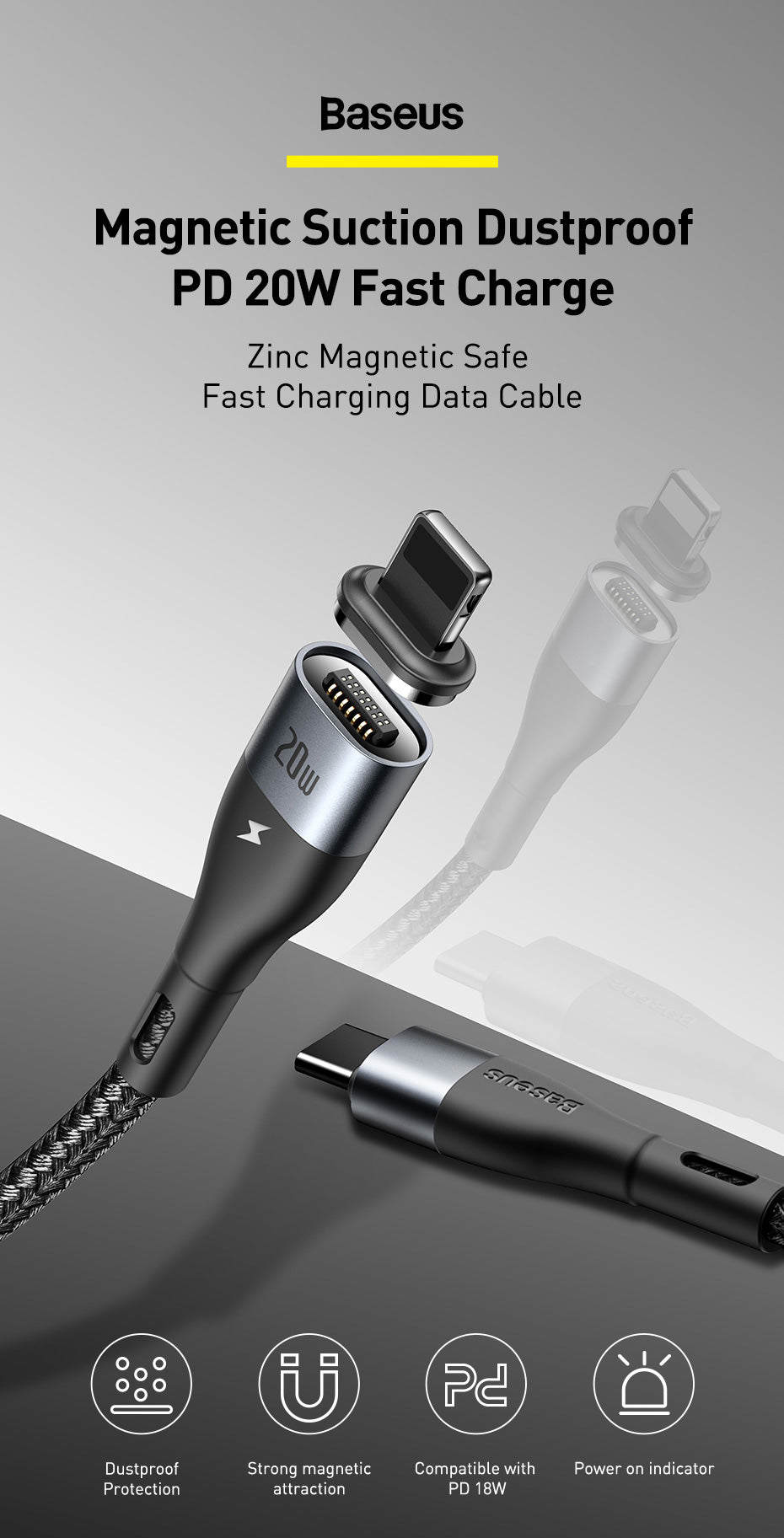 Zinc Magnetic Fast Charging Data Cable