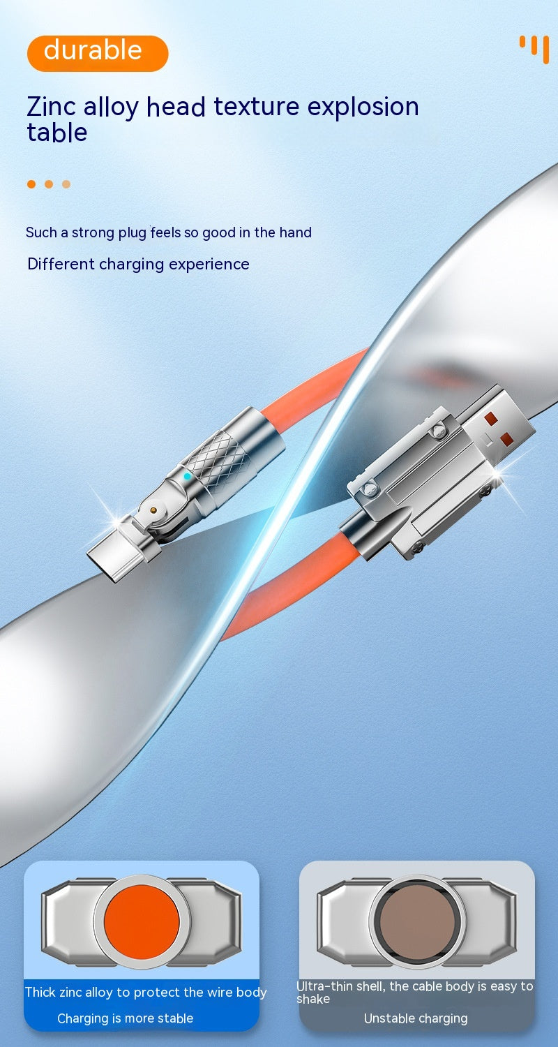 Rotating Elbow Data Super Fast Charging Cable