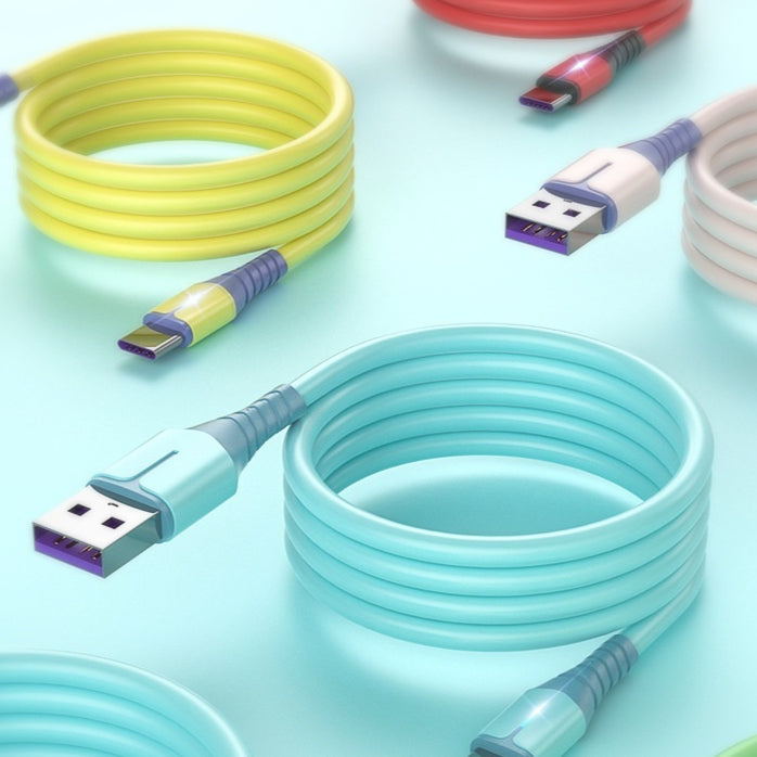 Liquid Silicone Charging Cable With Light