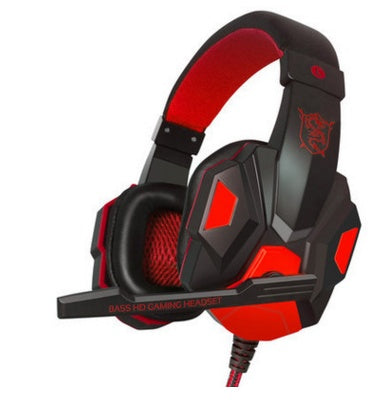 voice with Mike black blue light headphones