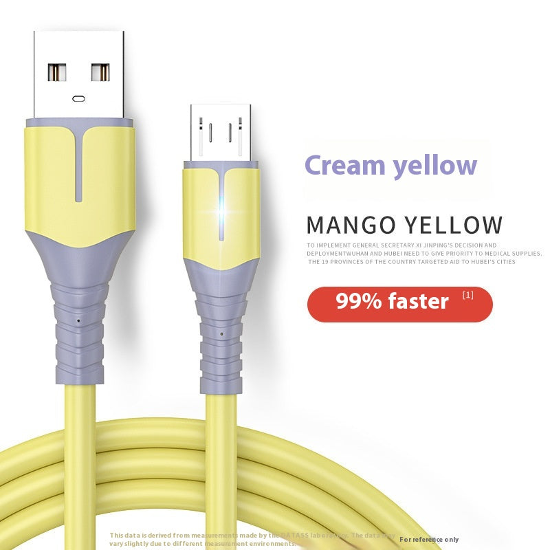 Liquid Silicone Charging Cable With Light