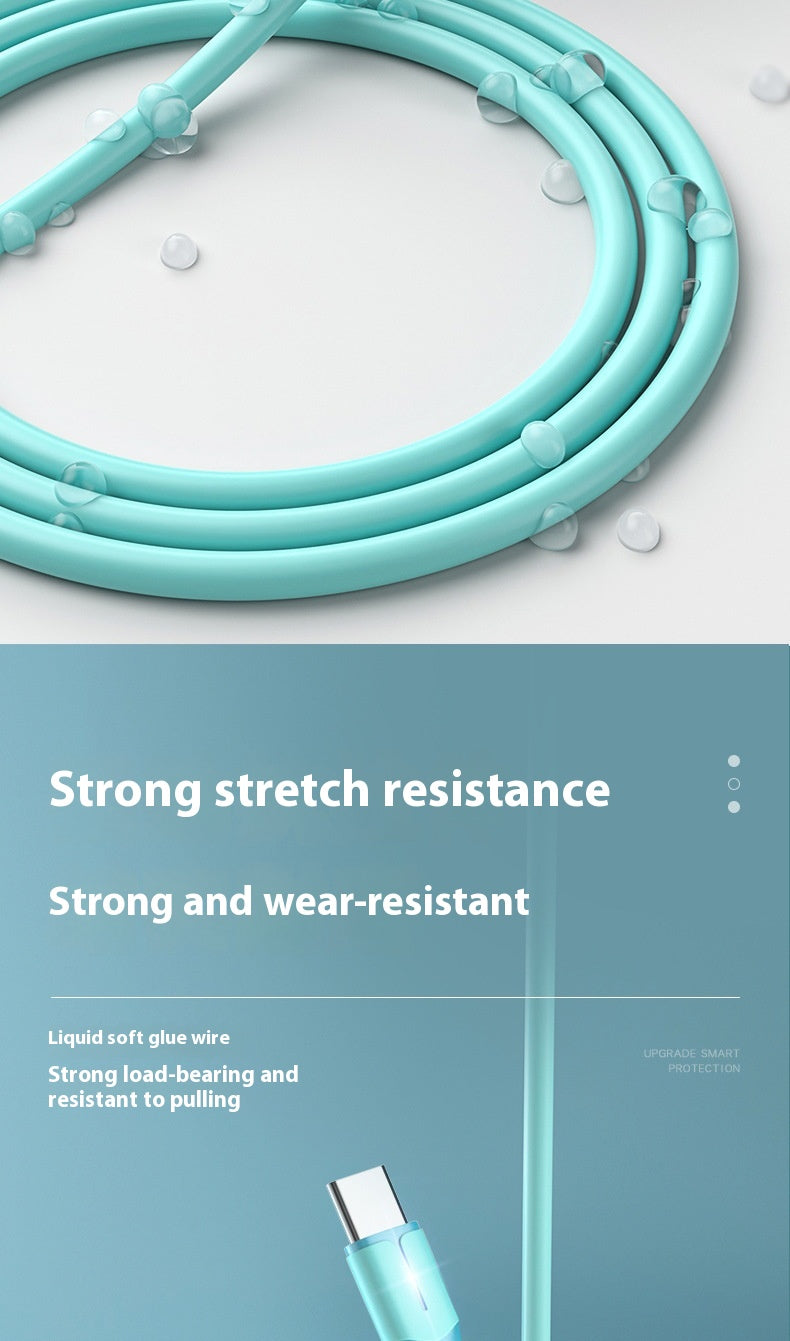 Liquid Silicone Charging Cable With Light