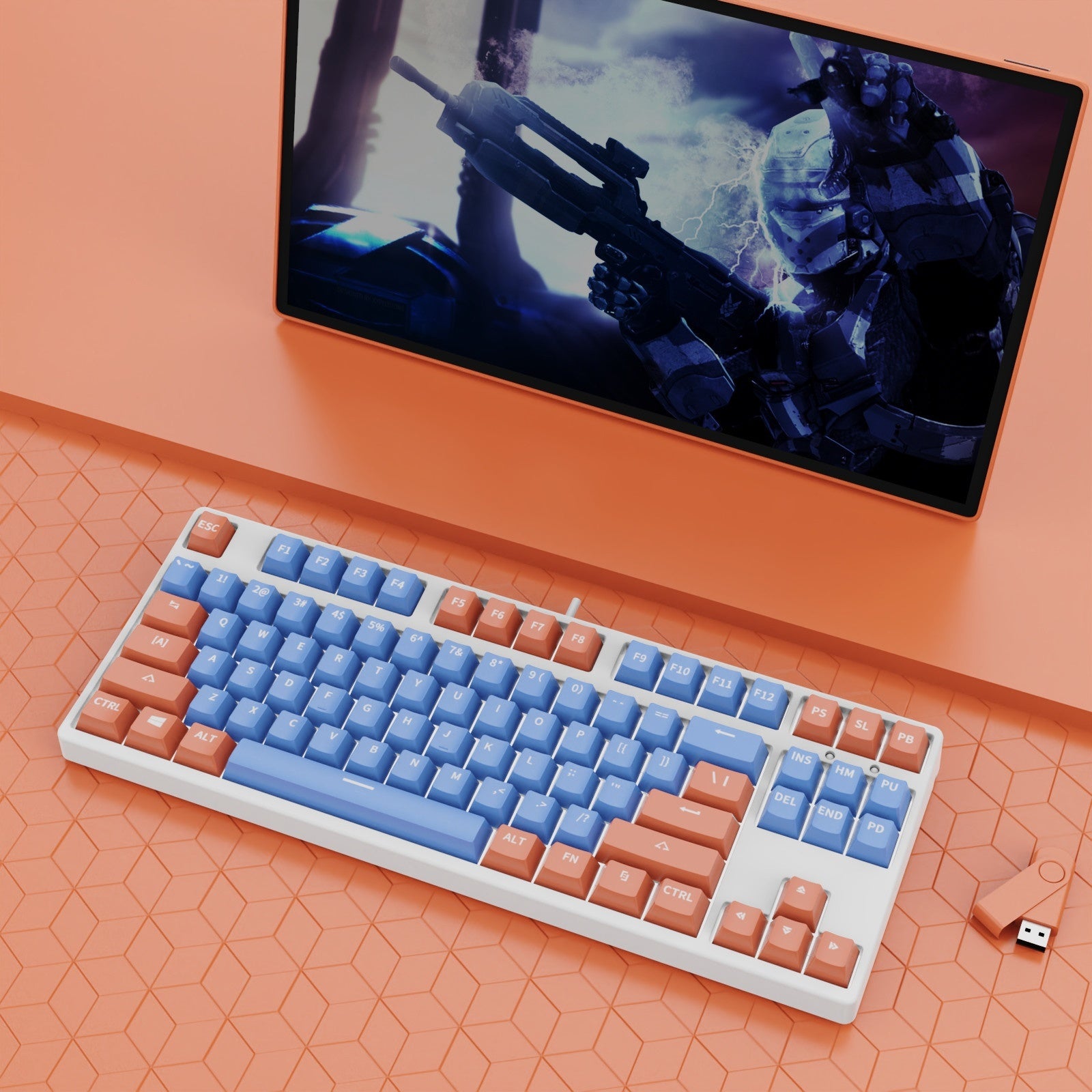 87 Key Wired Game Mechanical Keyboard