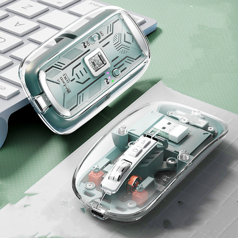 Transparent Wireless Bluetooth Mouse
