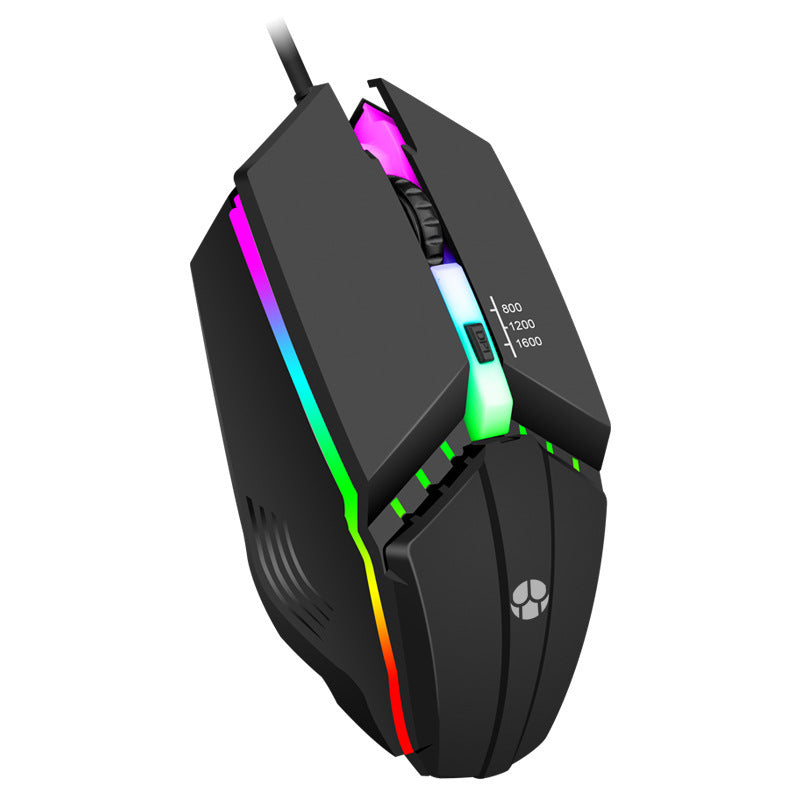 Wired Mouse Usb Glowing Computer
