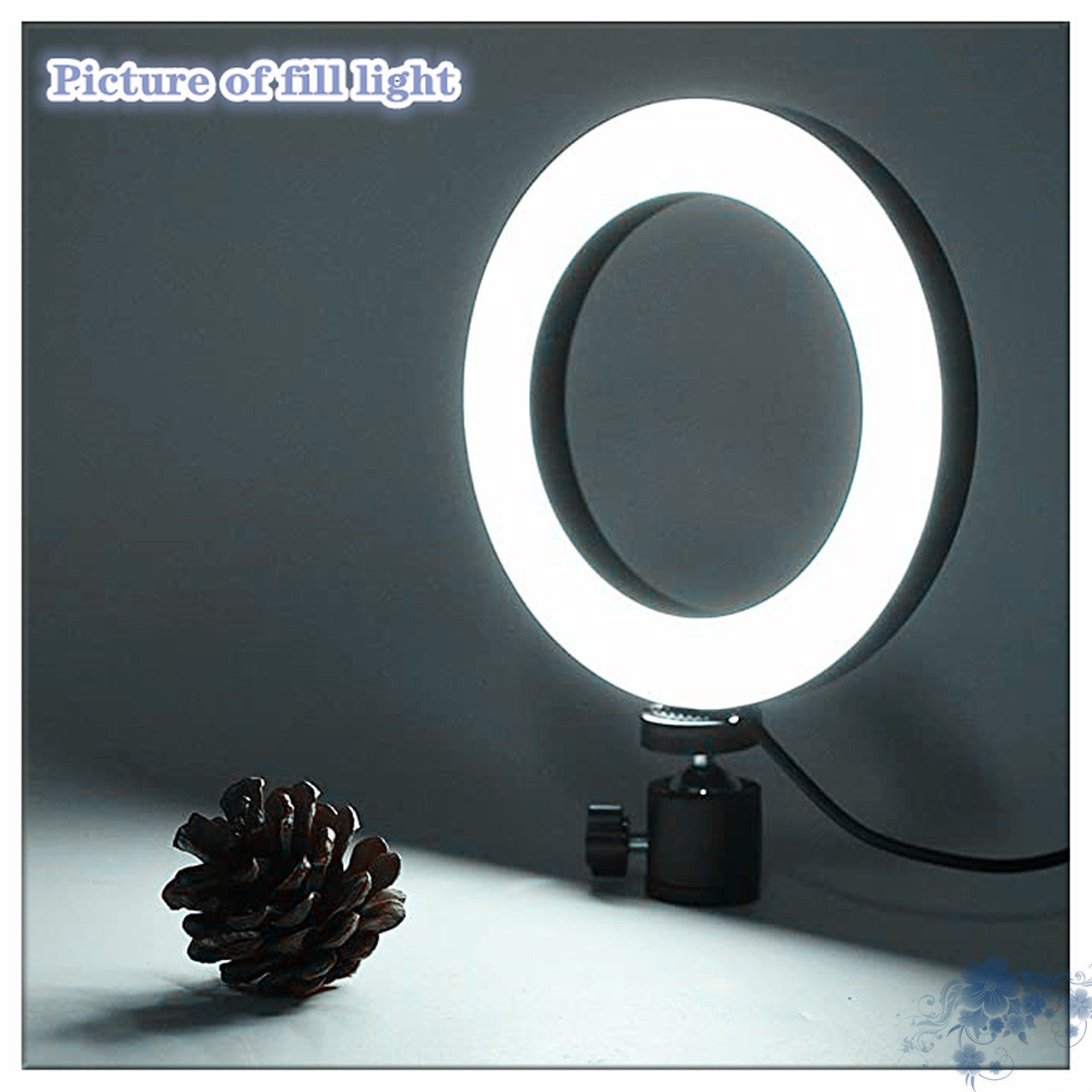 Desktop live tripod 360° rotatable ring light