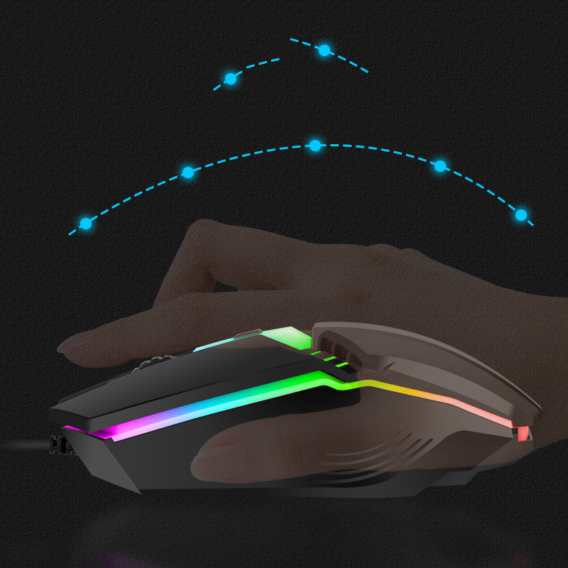 Wired Mouse Usb Glowing Computer
