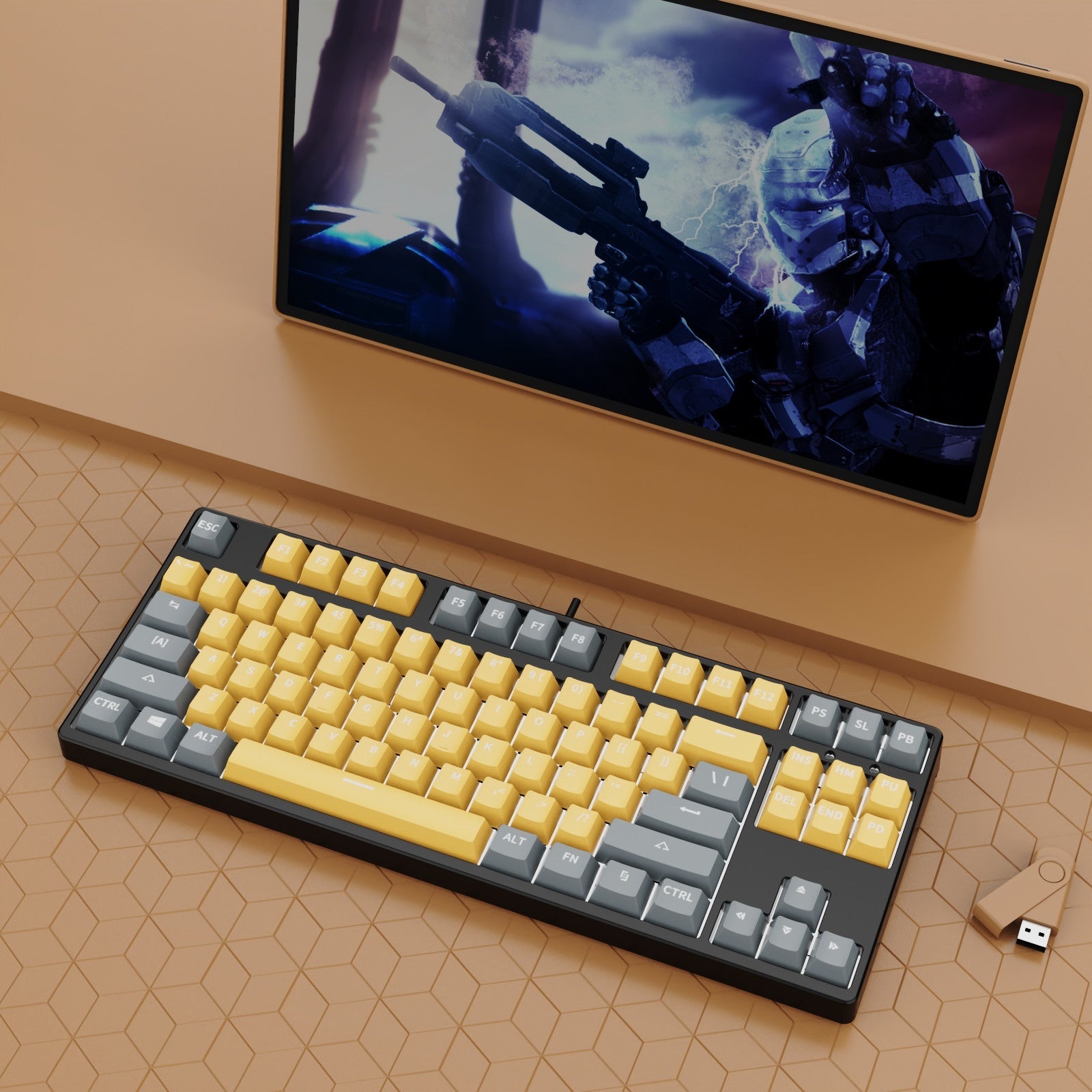 87 Key Wired Game Mechanical Keyboard
