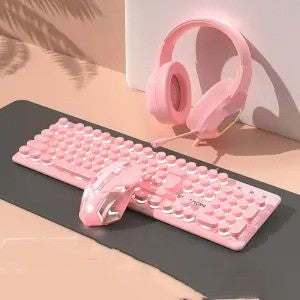 Touch Wired Punk Keyboard And Mouse Set