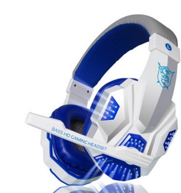voice with Mike black blue light headphones
