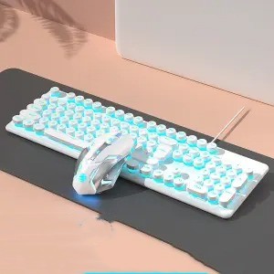 Touch Wired Punk Keyboard And Mouse Set