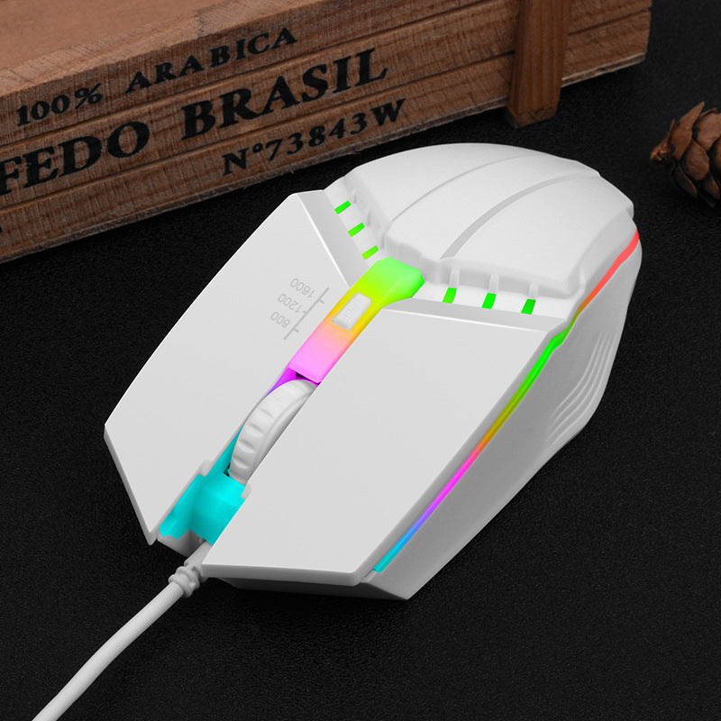 Wired Mouse Usb Glowing Computer