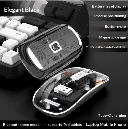 Transparent Wireless Bluetooth Mouse