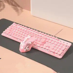 Touch Wired Punk Keyboard And Mouse Set