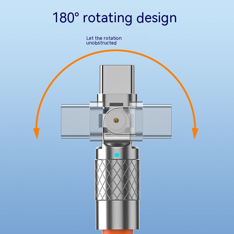 Rotating Elbow Data Super Fast Charging Cable